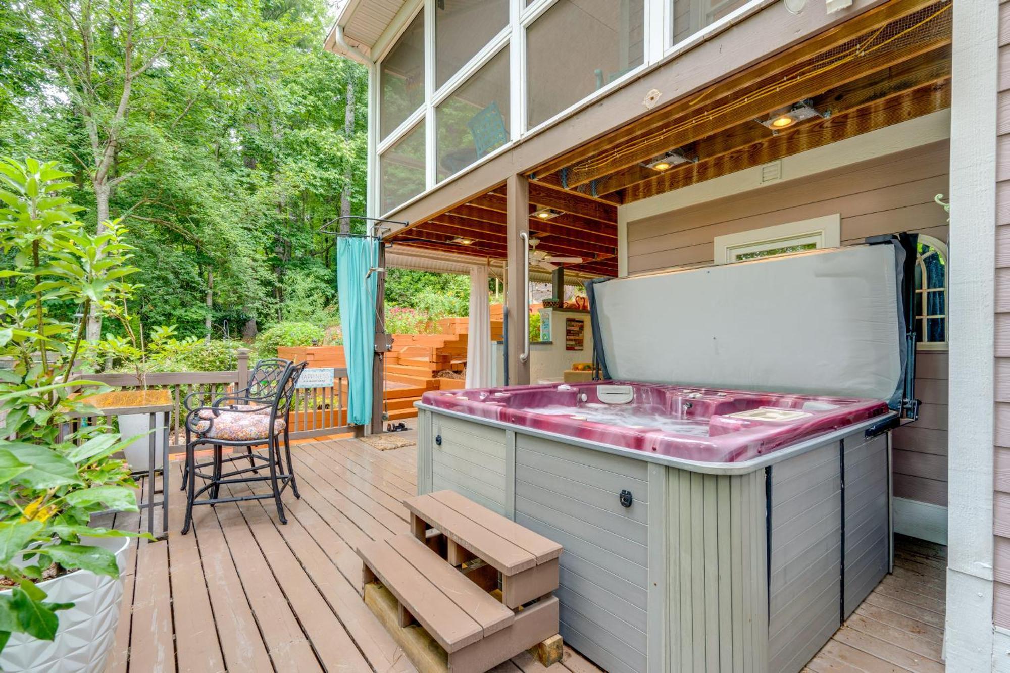 Creekside Hendersonville Haven Hot Tub And Fire Pit 外观 照片